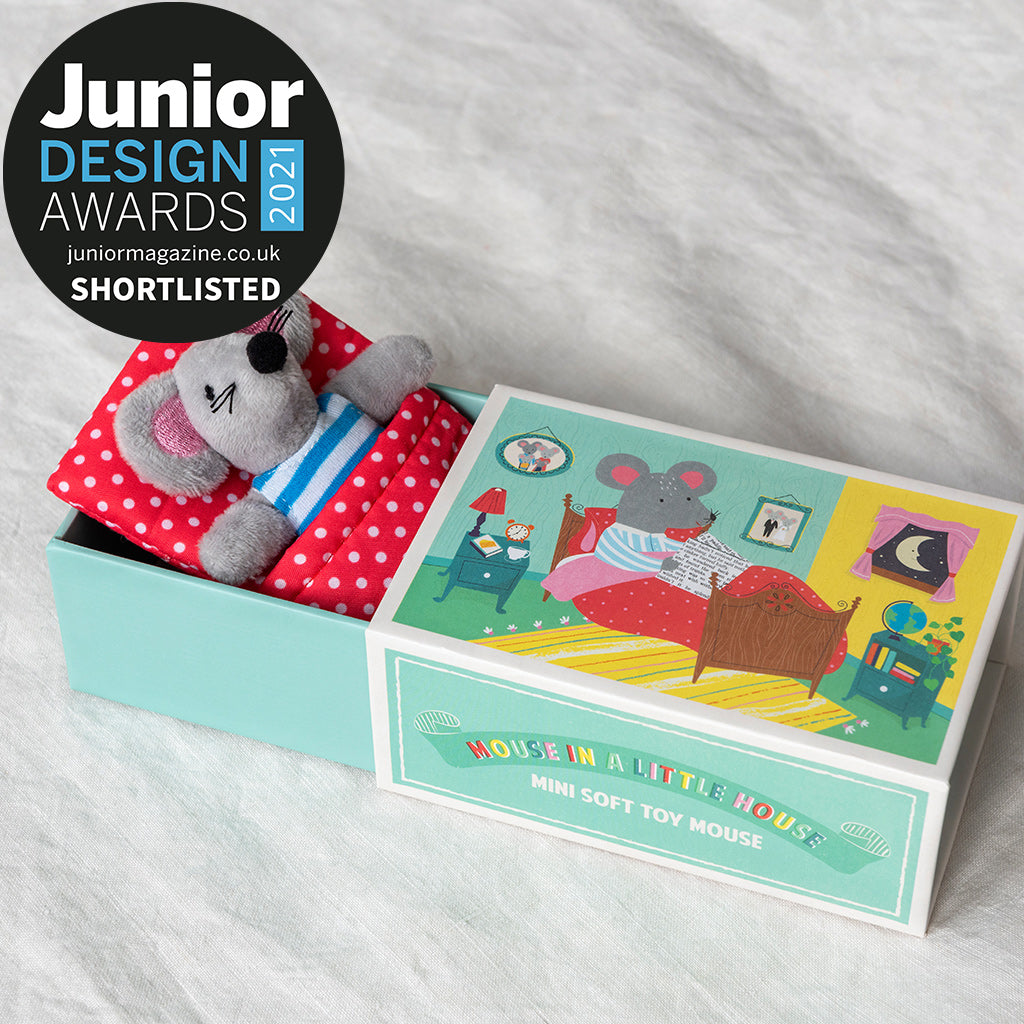 Mini soft toy in a little box - mouse in a house | Rex