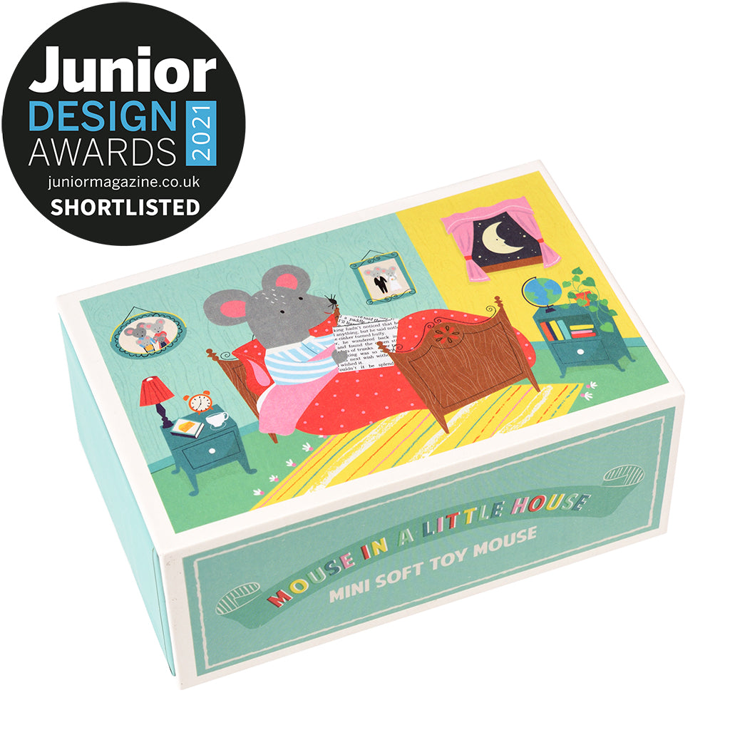 Mini soft toy in a little box - mouse in a house | Rex