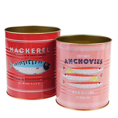 Medium storage tins - set of 2 - fish | Rex