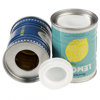 Tin salt and pepper shakers - Lemons and harissa | Rex