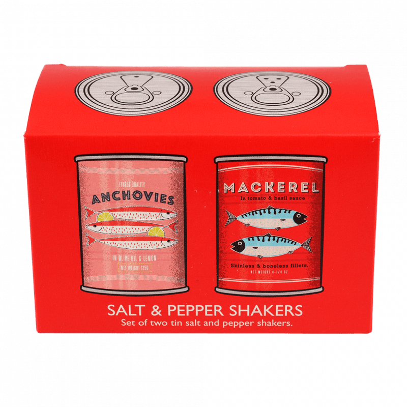 Tin salt and pepper shakers - fish | Rex