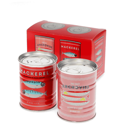 Tin salt and pepper shakers - fish | Rex