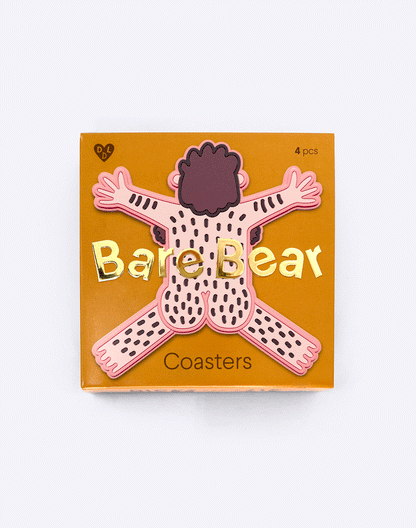 Onderzetters – Box of 4 Bare Bears | Dicks don't Lie