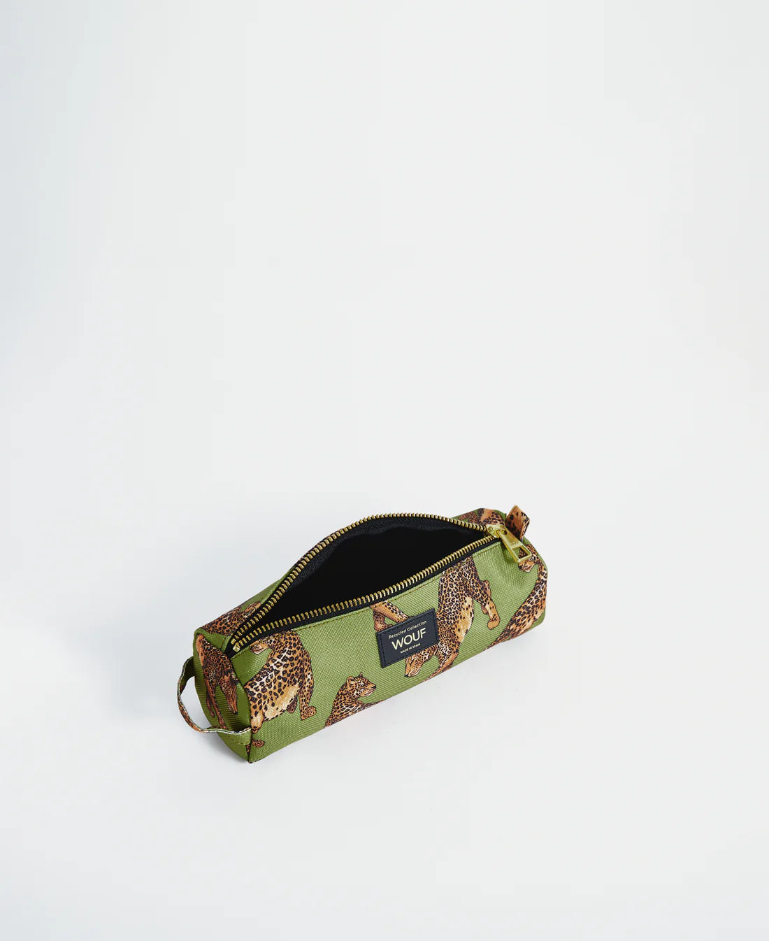 Olive leopard pencil case | Wouf - de inKijk