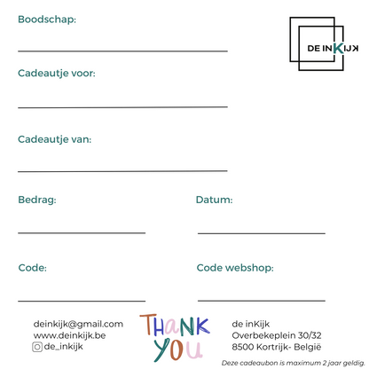 FYSIEKE CADEAUBON - de inKijk - de inKijk