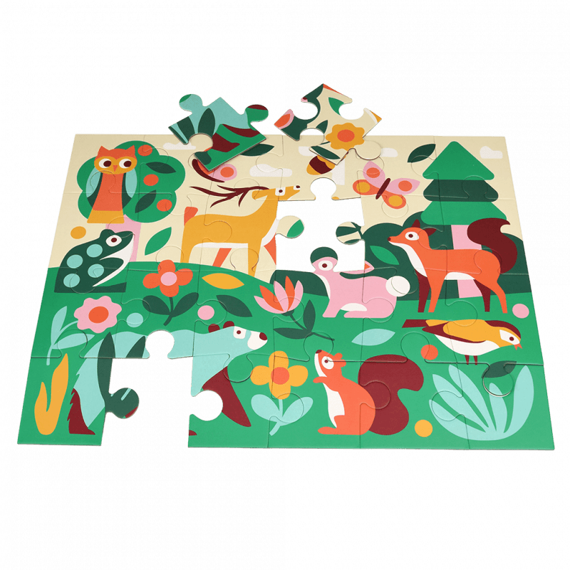 Floor puzzle (24 pieces) - Woodland | Rex