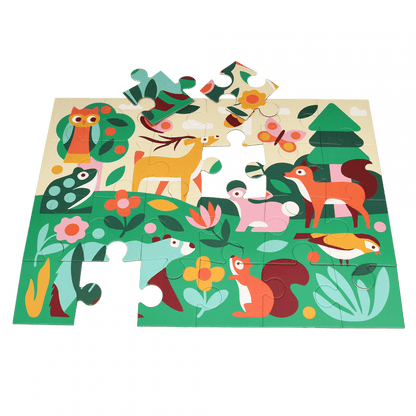 Floor puzzle (24 pieces) - Woodland | Rex