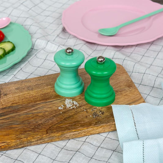 Travel salt & pepper mill set - Green | Rex