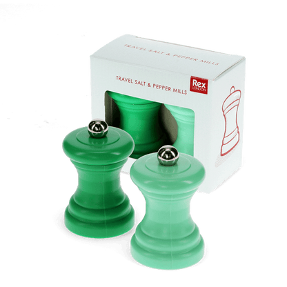 Travel salt & pepper mill set - Green | Rex