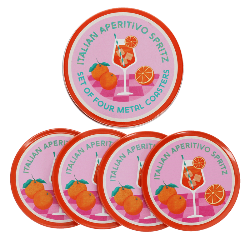 Metal coasters (set of 4) - Aperitivo Spritz | Rex