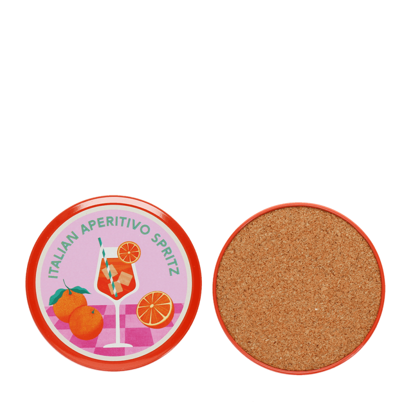 Metal coasters (set of 4) - Aperitivo Spritz | Rex