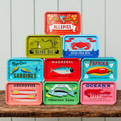 Mini Storage Tin with Lid - Mackerel | Rex