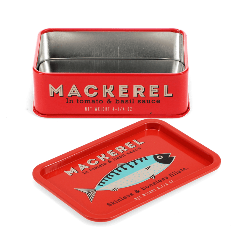 Mini Storage Tin with Lid - Mackerel | Rex