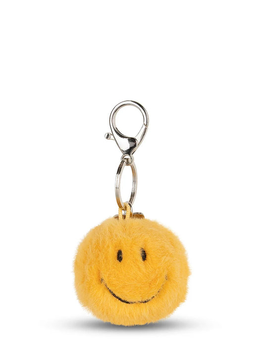 Smiley Sleutelhanger - eco fuzzy - 5,5 cm - yellow | Nijntje Lifestyle