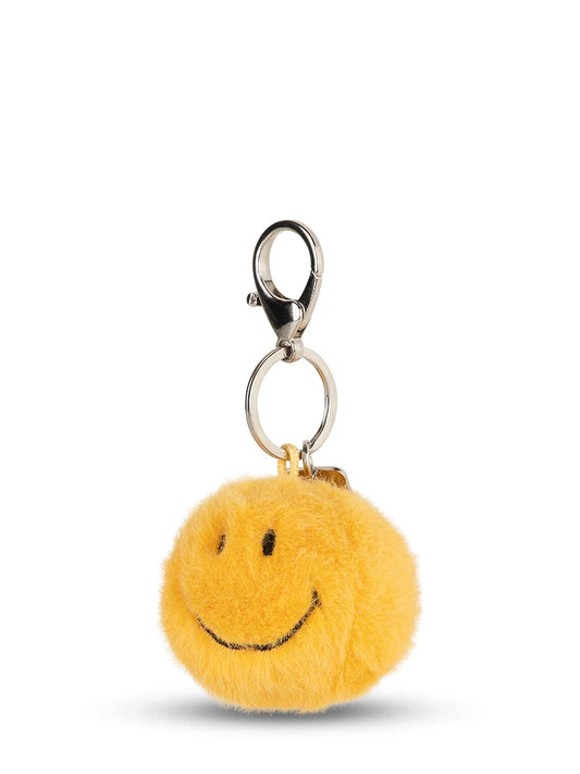 Smiley Sleutelhanger - eco fuzzy - 5,5 cm - yellow | Nijntje Lifestyle