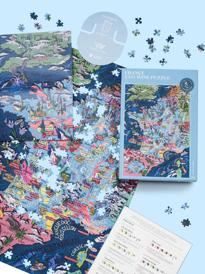 France Wine Puzzle - 1000 pieces | Water and Wines