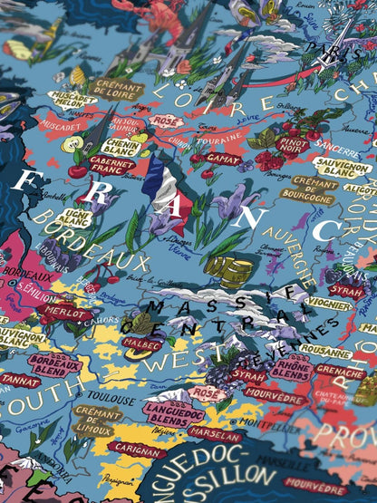 France Wine Puzzle - 1000 pieces | Water and Wines