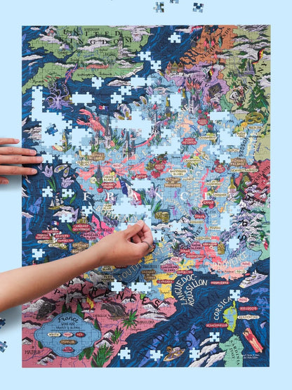 France Wine Puzzle - 1000 pieces | Water and Wines