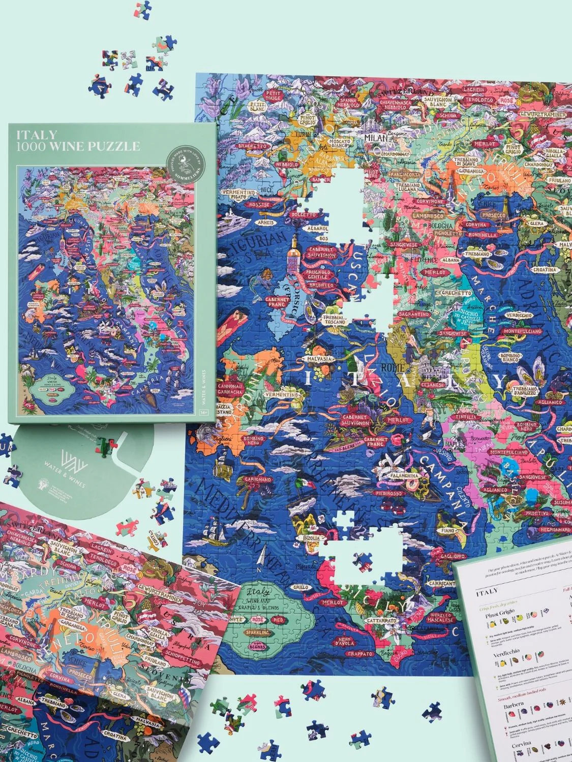 Italy Wine Puzzle - 1000 pieces | Water and Wines