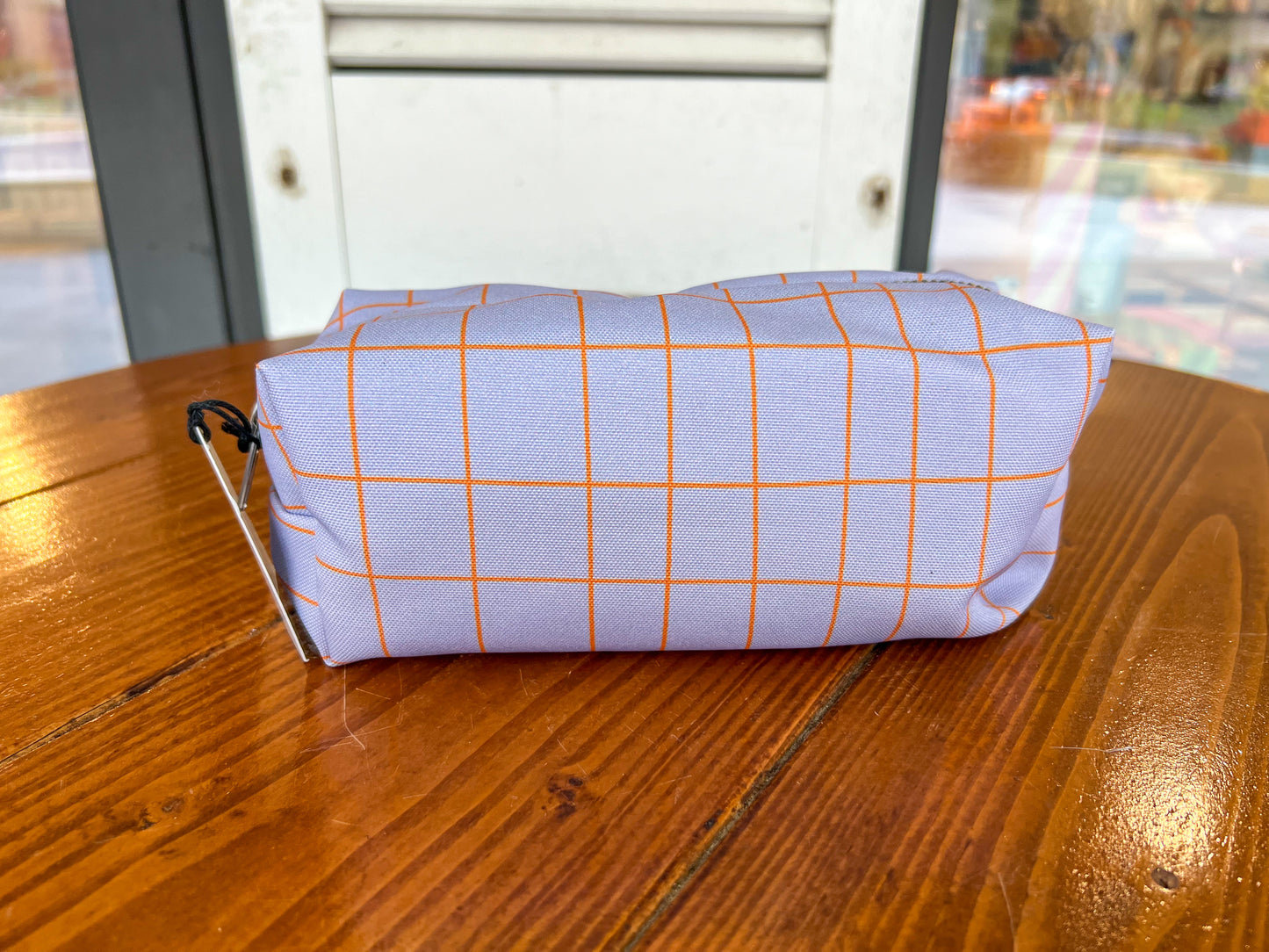 Blok etui - lila checked | De Lange Tafel - de inKijk