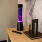 White lava lamp - black base - purple liquid - 40 cm | Fisura - de inKijk