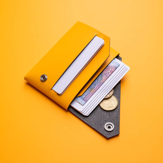 Wallet - Yellow Eclipse - Recycled Leather | LEMUR