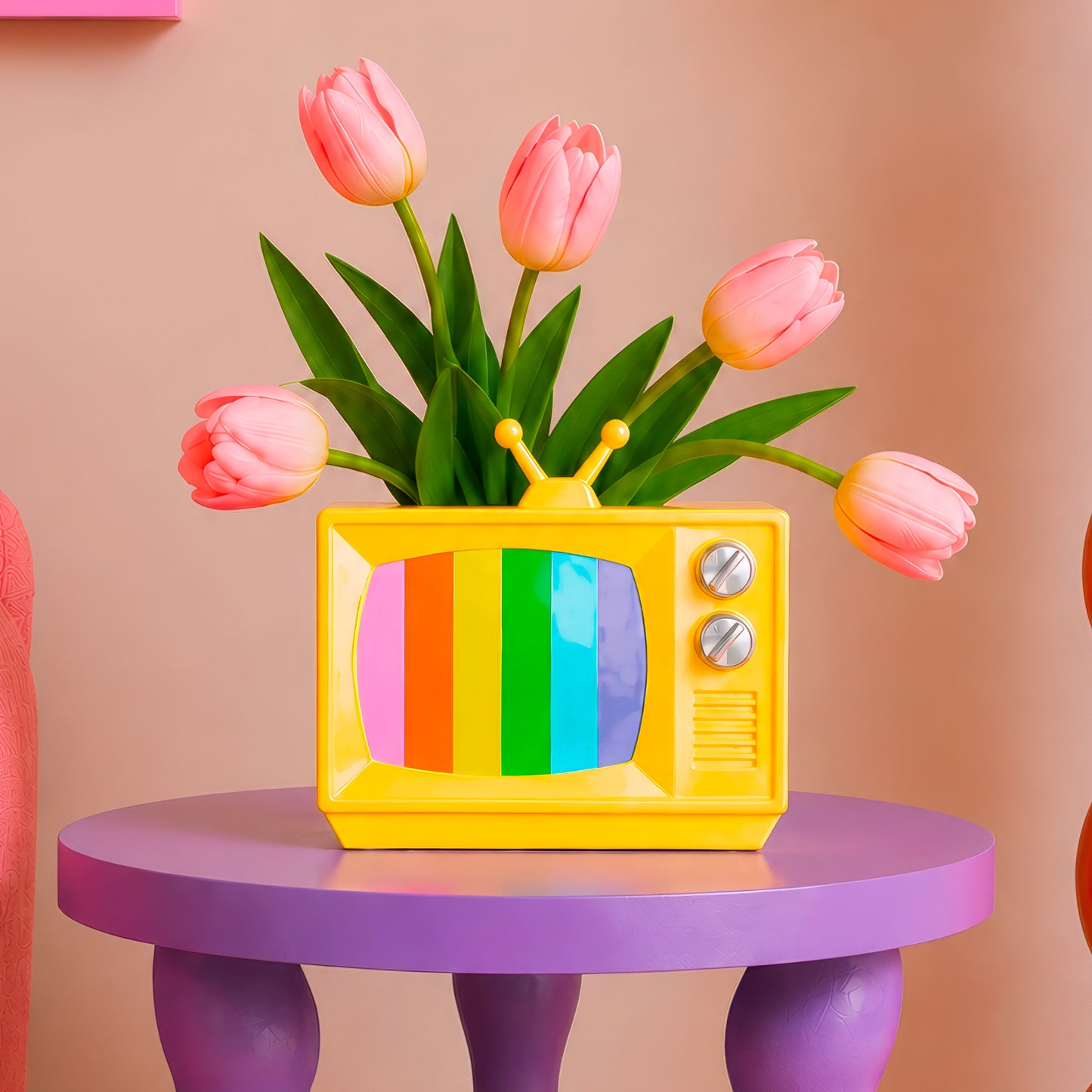 Pastel TV Vase | Upside Stories