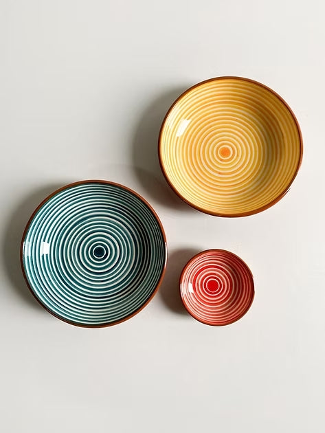 Classic - regular bowl - blue/tangerine/dark green | Casa Cubista - de inKijk