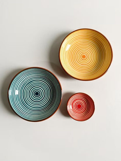 Classic - regular bowl - blue/tangerine/dark green | Casa Cubista - de inKijk