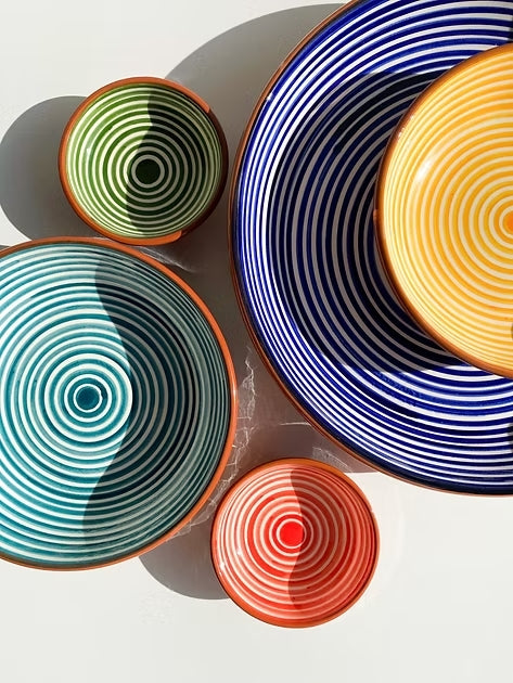 Classic - regular bowl - blue/tangerine/dark green | Casa Cubista - de inKijk