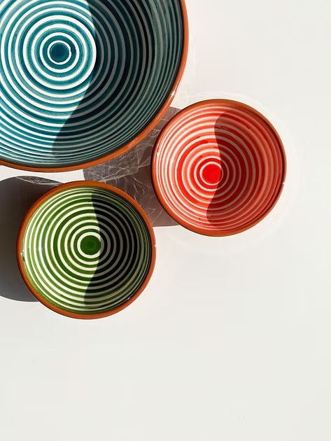 Classic - regular bowl - blue/tangerine/dark green | Casa Cubista - de inKijk