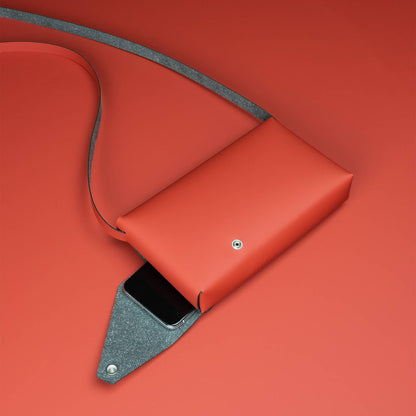 S Bag - Red - Recyled Leather | LEMUR