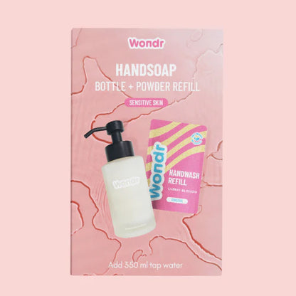 Handsoap - bottle + powder refill cherry blossom | Wondr Care - de inKijk