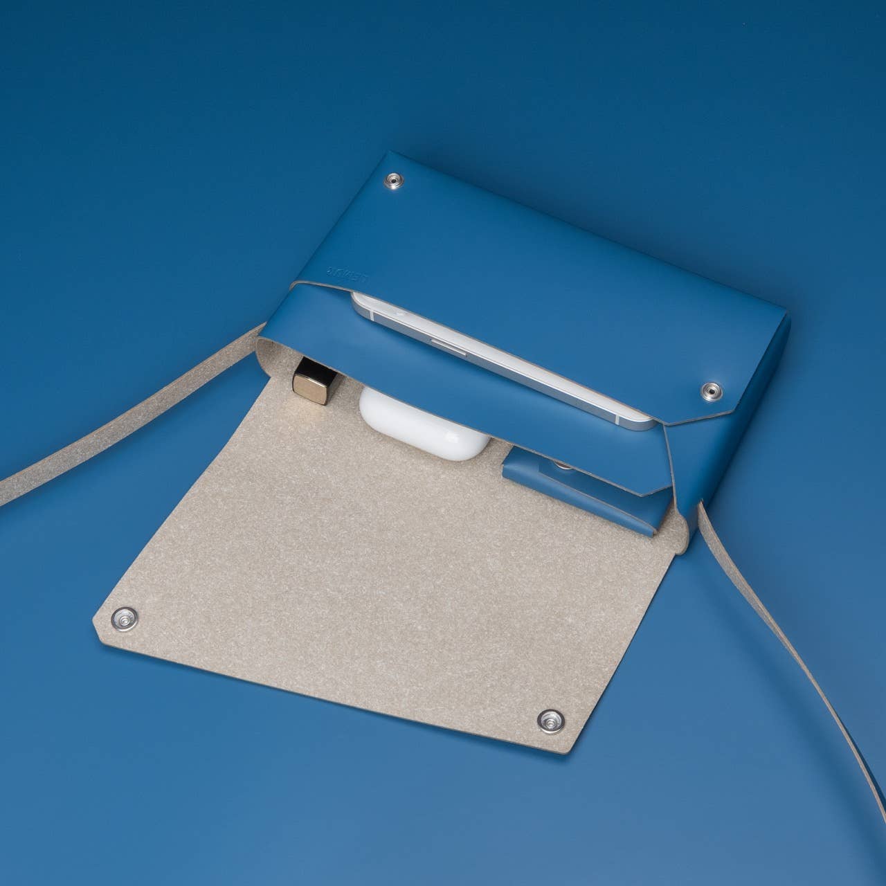S  Bag - Blue - Recyled Leather | LEMUR