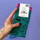 Hairy willy socks - green/fuchsia | Eat Mielies - de inKijk