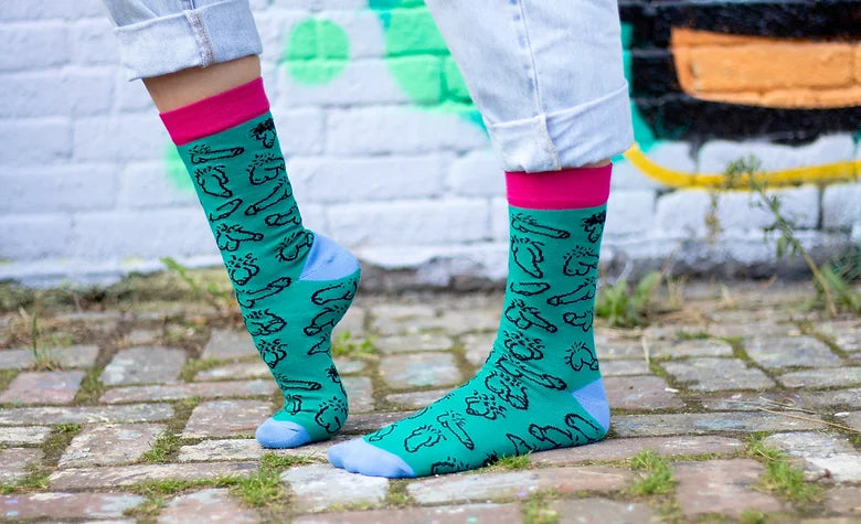 Hairy willy socks - green/fuchsia | Eat Mielies - de inKijk