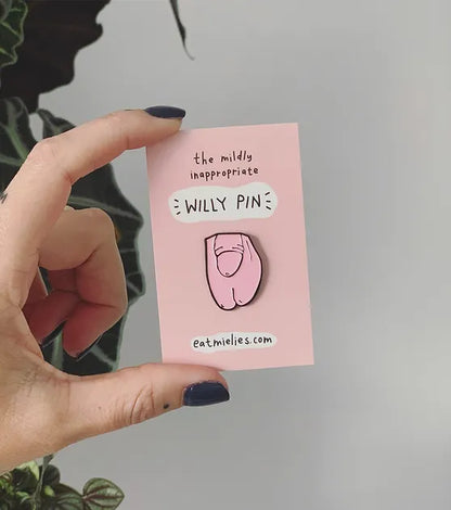 Willy enamel pin - pink | Eat Mielies - de inKijk