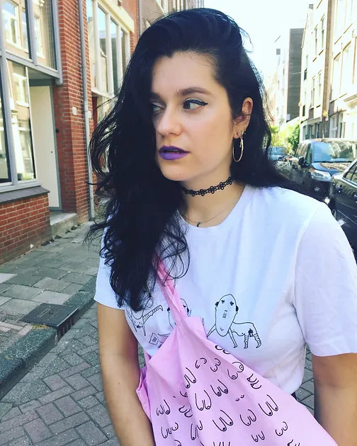 Titties totebag - pink | Eat Mielies - de inKijk