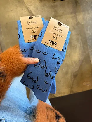 Titties socks - blue | Eat Mielies - de inKijk