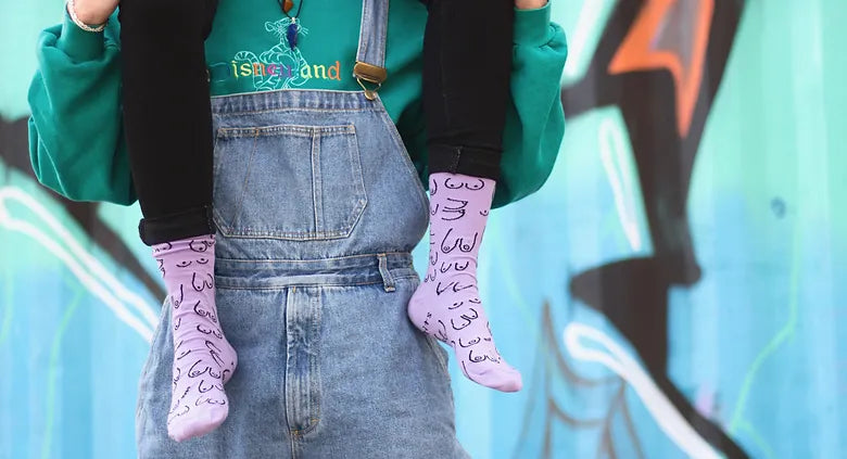 Titties socks - purple | Eat Mielies - de inKijk