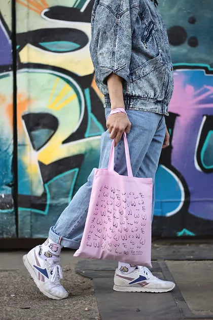 Titties totebag - pink | Eat Mielies - de inKijk