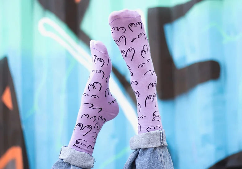 Titties socks - purple | Eat Mielies - de inKijk