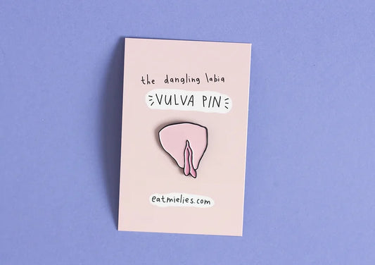 Dangling labia vulva pin - pink | Eat Mielies - de inKijk