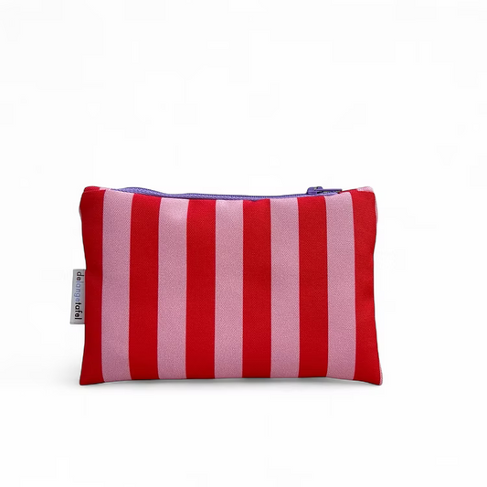 Etui small · Pink/red striped | De Lange Tafel