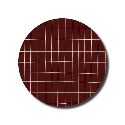 Onderzetters - aubergine checked | De Lange Tafel - de inKijk