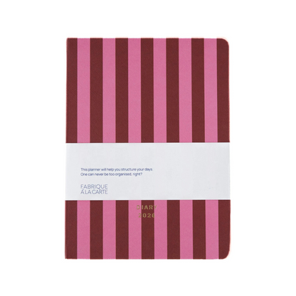 Fabrique Diary 2026 - Stripes Pink Red | A-Journal