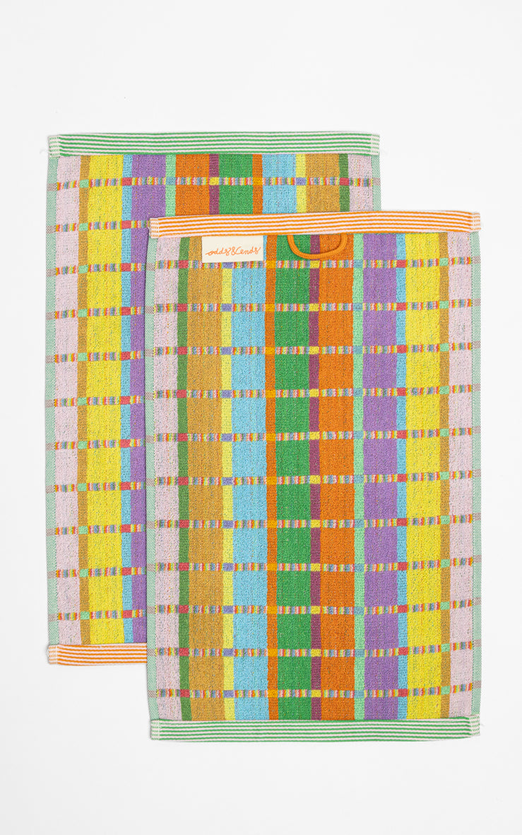 Guest towel duo - #70 - criss cross | Foekje Fleur