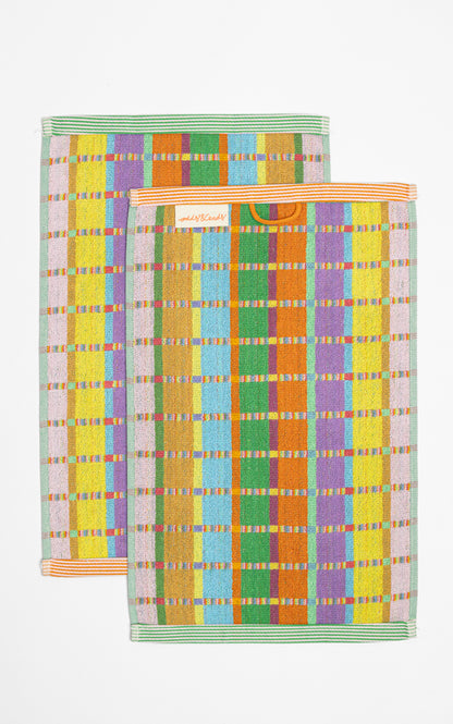 Guest towel duo - #70 - criss cross | Foekje Fleur