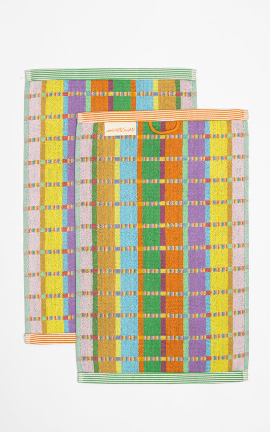 Guest towel duo - #70 - criss cross | Foekje Fleur