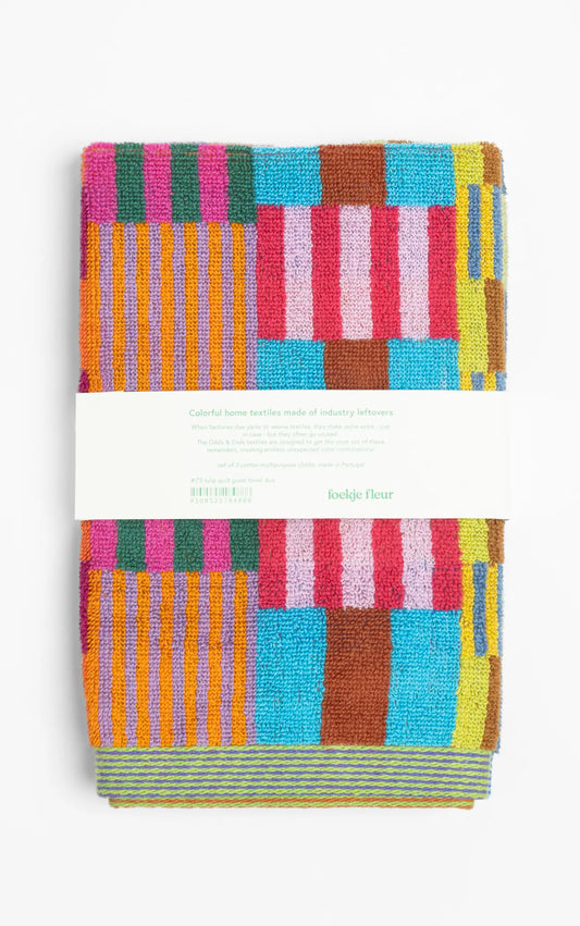 Guest towel duo - edition 75 - tulip quilt | Foekje Fleur